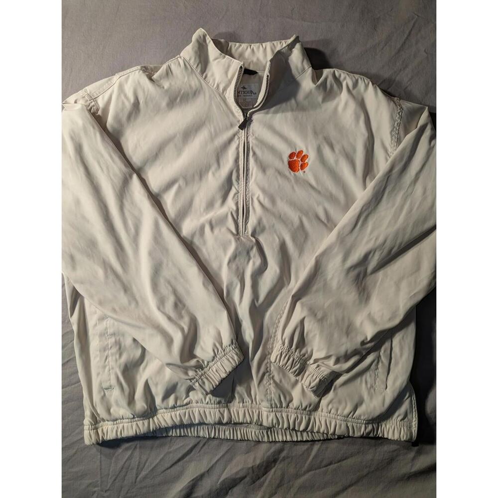Antigua Clemson Tigers Half Zip Pullover Jacket Size XL